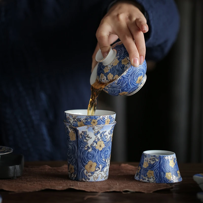 TANGPIN цветные эмали керамический гайвань чашка ручной работы фарфоровая чашка chawan китайский чайный набор кунг-фу 150 мл