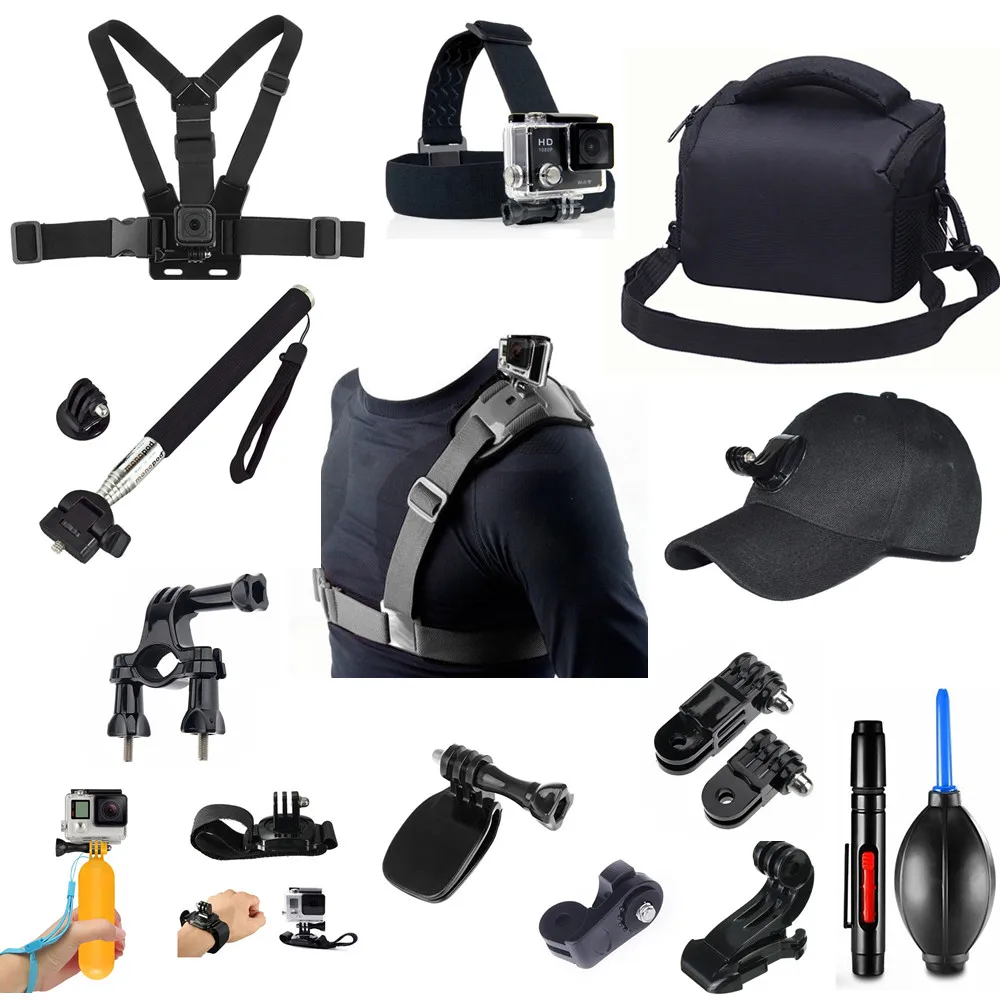Комплект аксессуаров limitX 12 в 1 для ThiEYE E7 i60e i60 T5 T5e V5 V5s AKASO EK5000 EK7000 Foscam AC1080 SJCAM SJ7 STAR EE