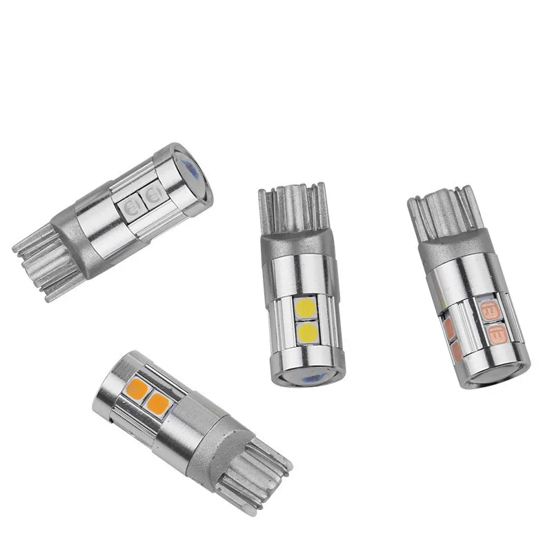 2x супер яркие светодиодные лампы t10 w5w Автомобильная Лампа 9 smd 3030 EMC авто чтения