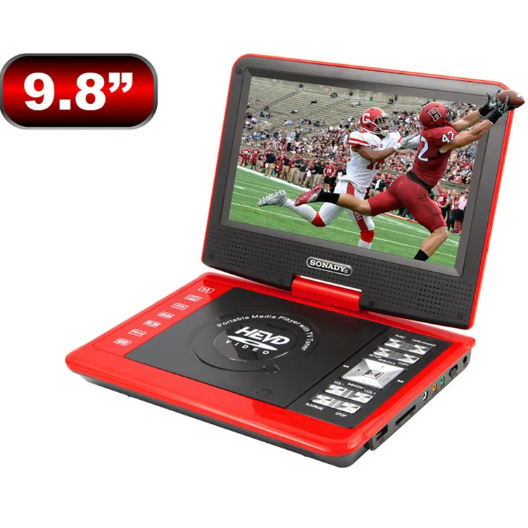 9 8 дюймовый портативный dvd плеер с ТВ/SD/USB Домашний EVD DVD VCD MP3/MP4 RM RMVB VOB MPG MPEG1 MPEG2 MPEG4 DIVX