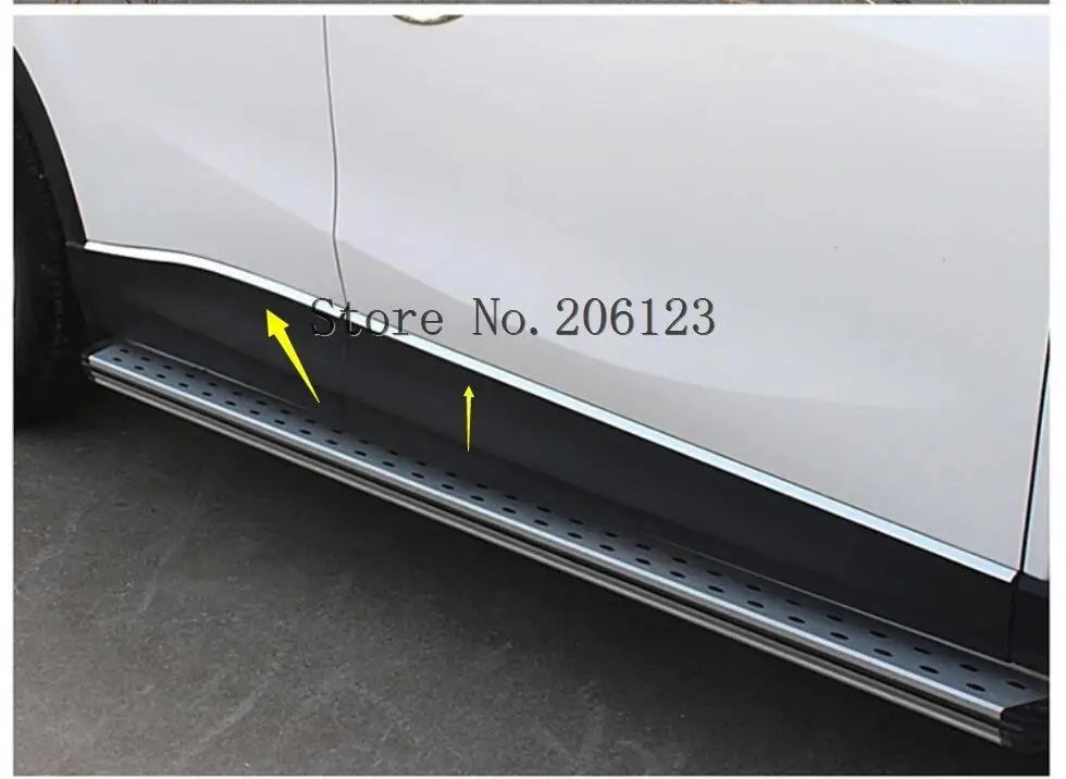 Для Mazda Cx-5 Cx5 2012 2013 хромированная дверная боковая линия формовочная декоративная накладка из нержавеющей стали