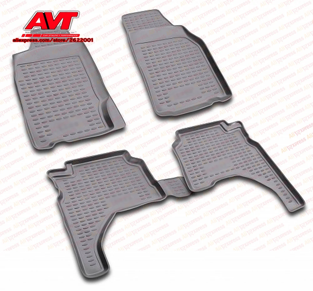 Коврики для Mitsubishi L-200 1996-2005 4 шт. резиновые коврики Нескользящие резиновые аксессуары для салона автомобиля