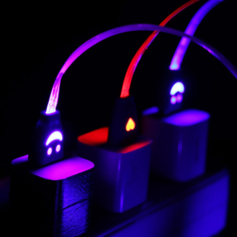 Случайный цвет! Светодиодный светильник USB кабель для зарядки и передачи данных