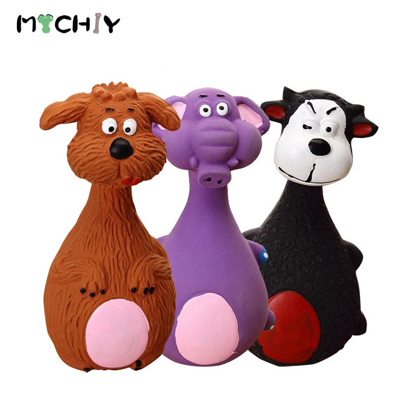 Pet Silicone Sounding Toys Dog Biting Cute Cartoon Molars Puppy Chewing Squeaky Puzzle Teeth Cleaning For Cat Pets | Дом и сад
