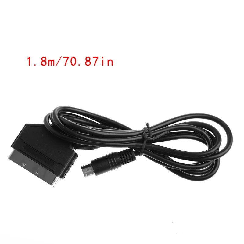 Черный 1 8 м/6 футов Scart AV TV видео кабель для Sega Saturn NTSC & PAL версии|Кабели| |