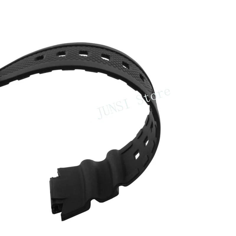 Ремешок UYOUNG для часов черный силиконовый резиновый браслет мужчин|watchband for