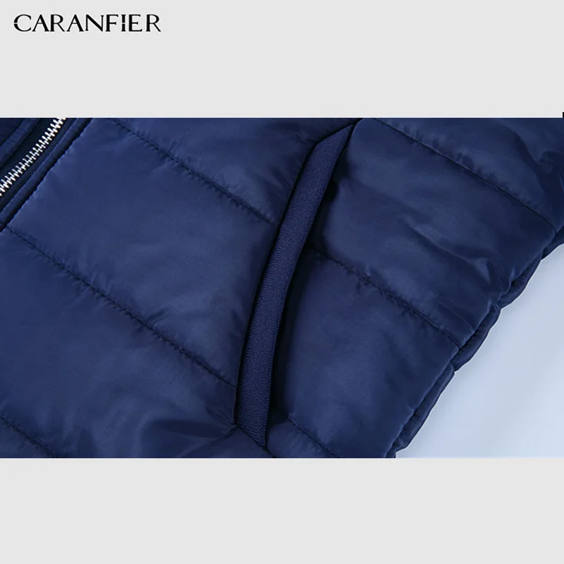 Куртка парка CARANFIER 3 шт. теплая дышащая с толстым воротником в английском