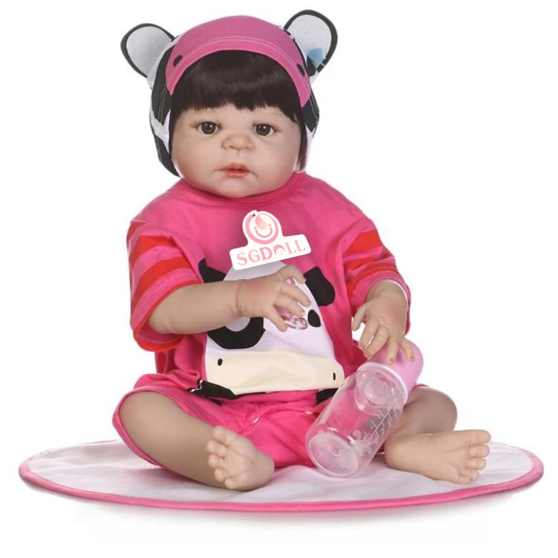 55 см/22 дюймов полный винил Куклы Reborn Baby ручной силиконовые реалистичные девушка