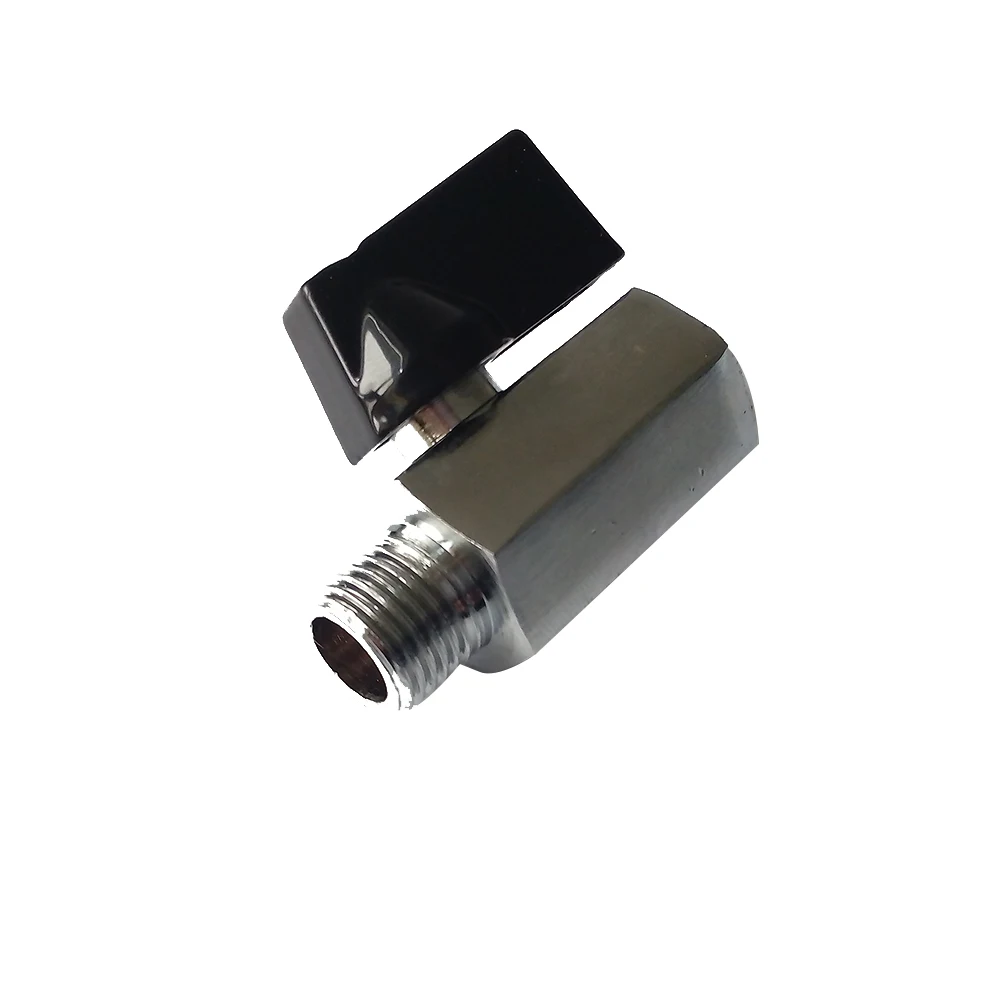 

Pack of 2 1/8" bsp Female x Male Mini brass Ball Valve Chrome Plated BV1-1/8