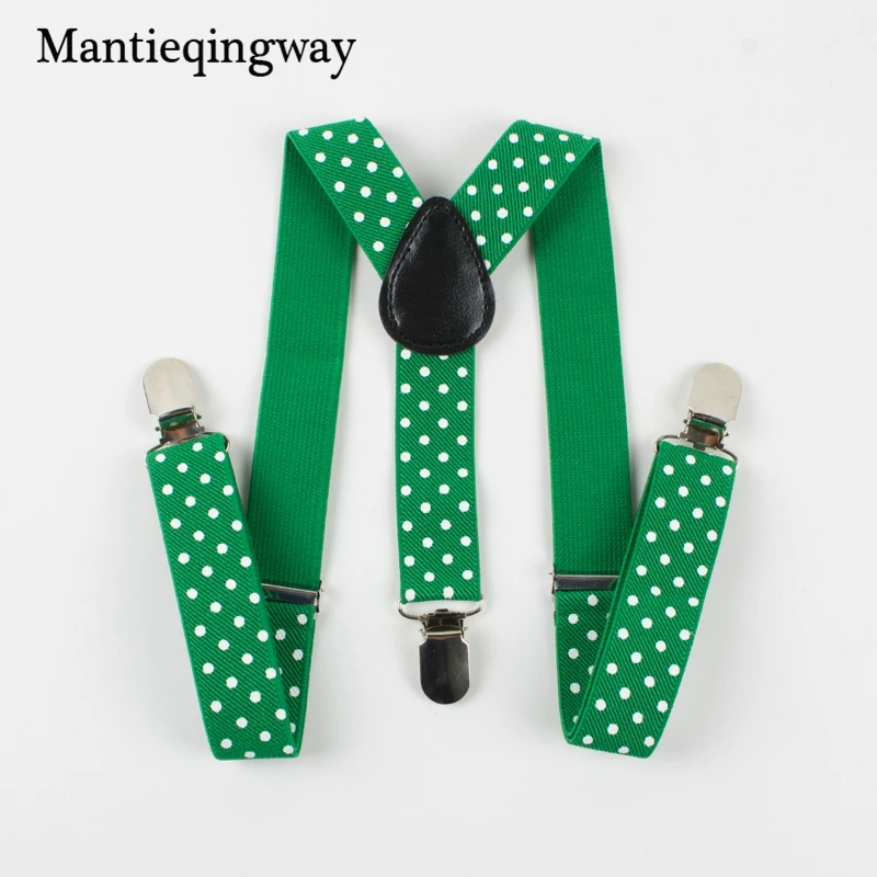 Mantieqingway/Детские подтяжки милые вечерние на бретелях цветные в горошек для