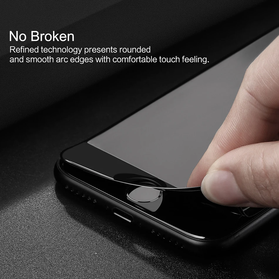 3D полное закаленное стекло для iPhone 8 8 plus, ROCK 9H анти-синий полный экран протектор высокая прозрачная пленка для iPhone8 с мягким краем