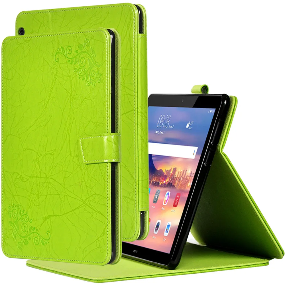 Чехол книжка из искусственной кожи с однотонным принтом для Huawei MediaPad T5 10 AGS2