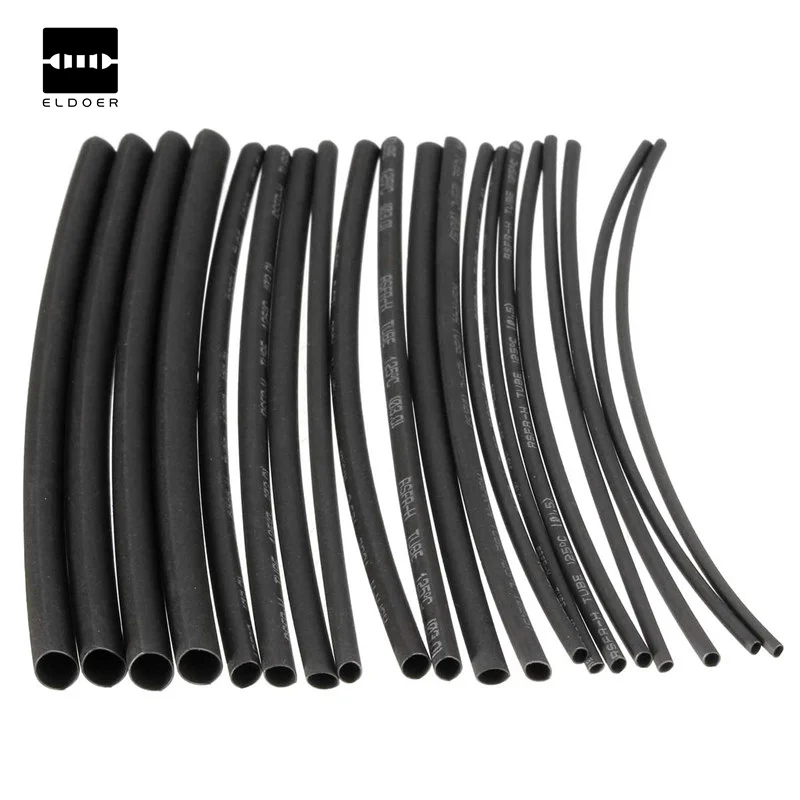 20pcs 100mm Black 2:1 Polyolefin H-type Heat Shrink Tubing Tube Sleeving 5 Specifications | Электронные компоненты и
