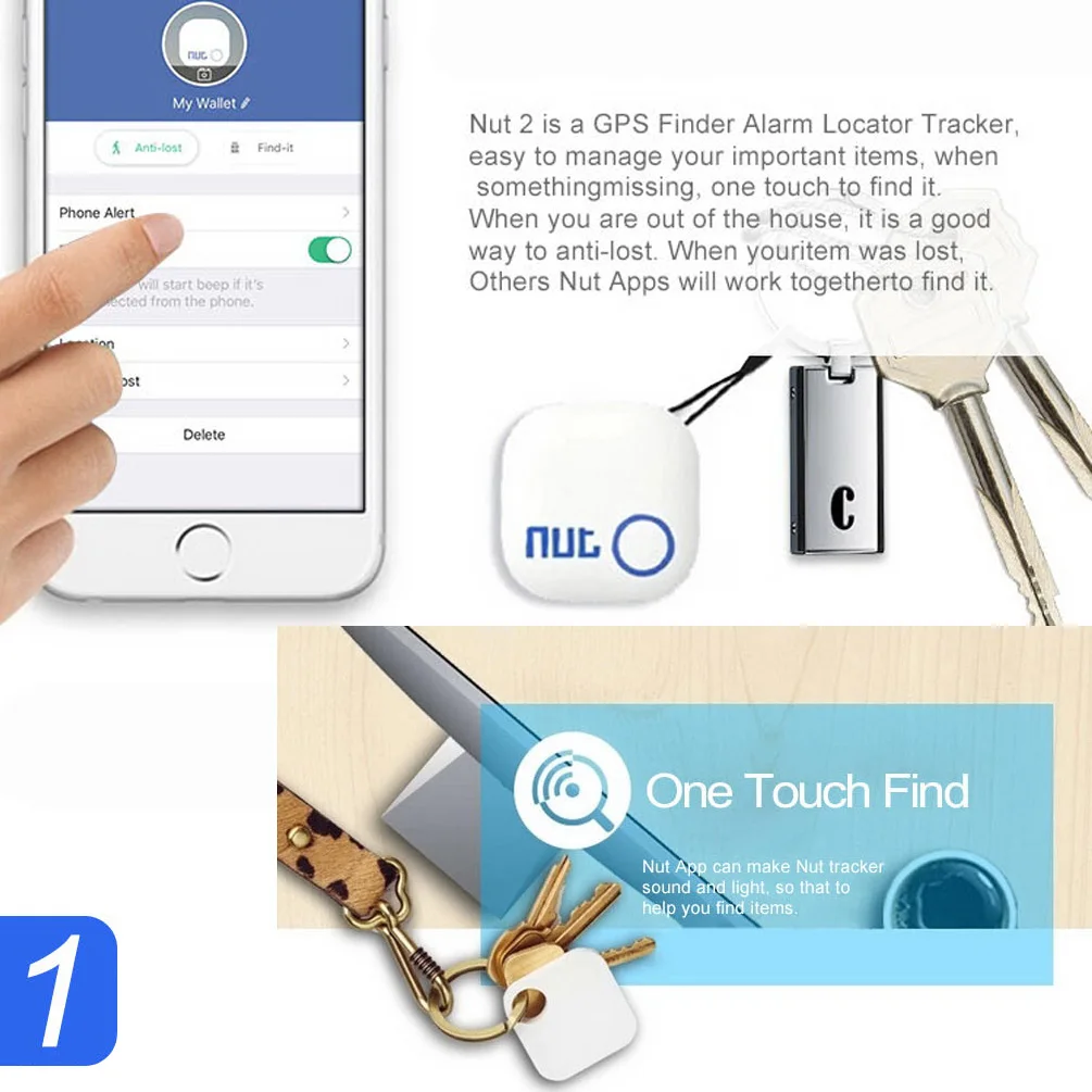 Оригинальный гайка 2 Bluetooth Smart Key Finder трекер nut2 Смарт itag Беспроводной llavero анти