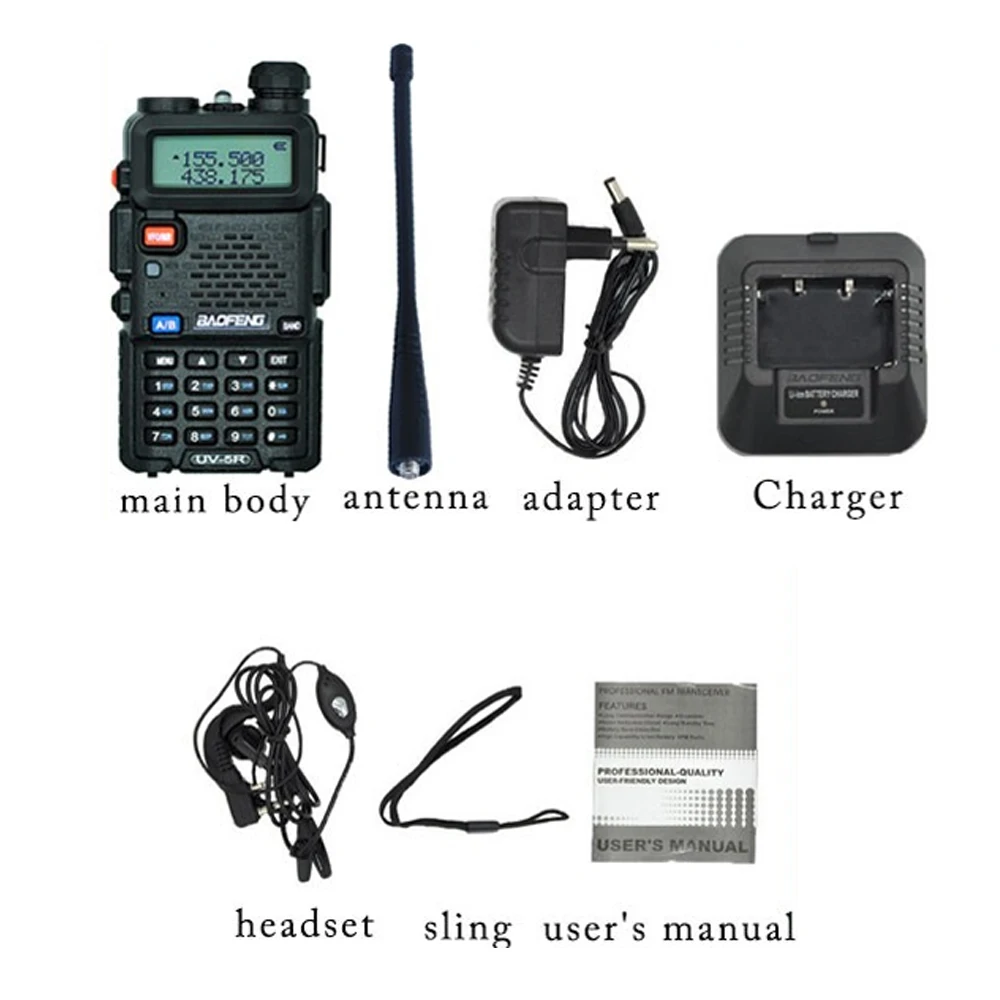 6 шт. Baofeng UV-5R Двухканальные рации до 128 каналов FM трансивер Dual-Band DTMF 128 каналов памяти рации