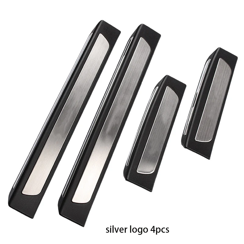 exterior silver 4pcs Модификация дверного порога специальная приветственная защита педали пластина Внешняя дверная педаль для Lexus NX200 NX300 200T 300H - Цвет: exterior silver 4pcs