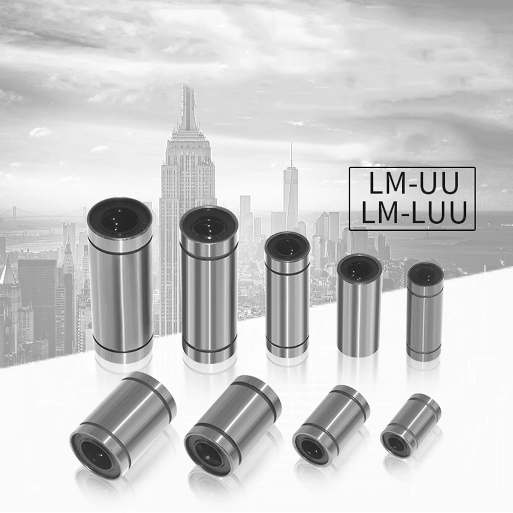 10 шт./лот LM4UU 5 6 12 LM8LUU линейная втулка 8 мм фитинги для 3D принтера ЧПУ линейные