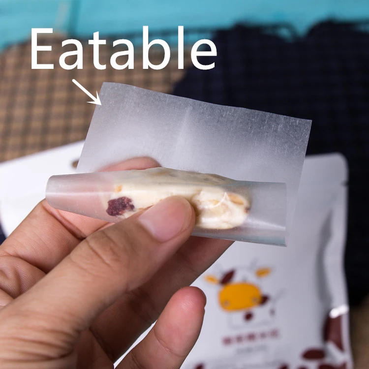 Съедобная клейкая бумага для конфет Nougat 500 шт./пакет специальная пищевая рисовая