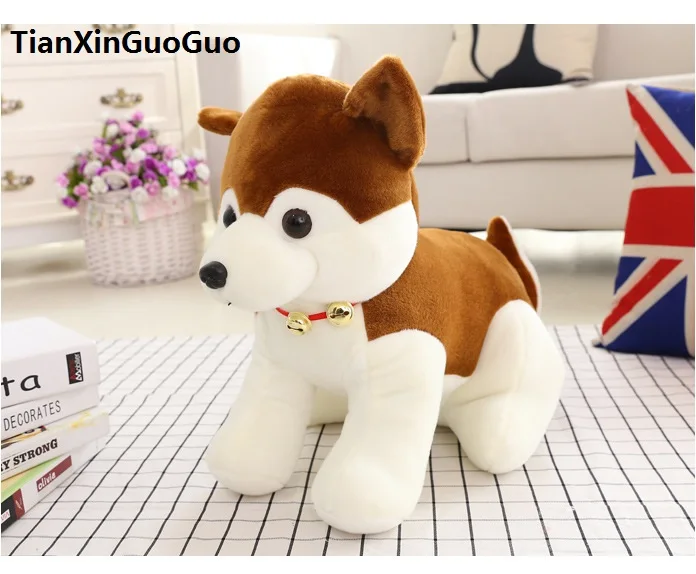 100% новая коричневая собака хаски около 30 см мягкая плюшевая игрушка кукла