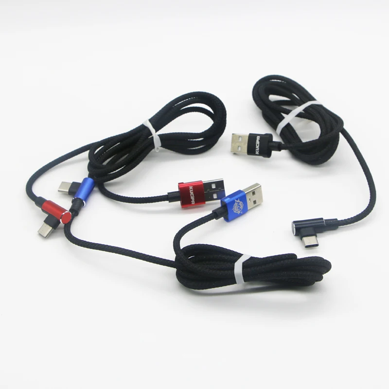 1,2 м USB 3,1 Тип C 90 градусов быстро Зарядное устройство Плетеный данные линии кабель игры для samsung huawei LG в розничной упаковке