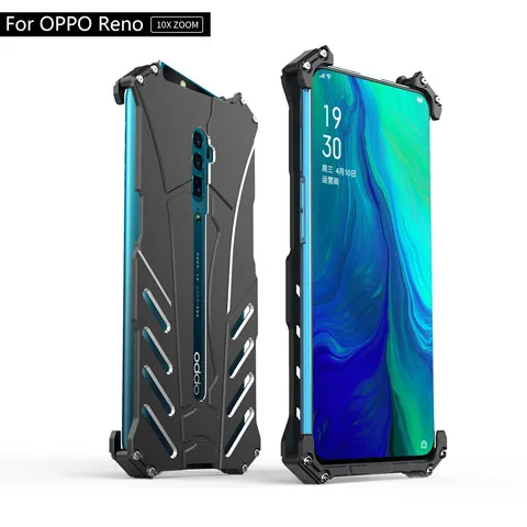 For Reno 10X Zoom Прочный противоударный металлический алюминиевый чехол R-JUST Бэтмена для Oppo Reno 10X Zoom Heavy DutyArmor чехол для OPPO Reno2 - Цвет: For Reno 10X Zoom