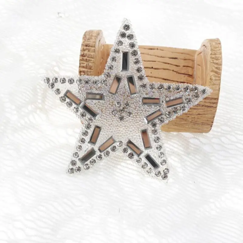 Exquisite Rhinestone Star Motifs Clothes Patches Sequined Shoes/hats/bags Appliques Iron Patch | Дом и сад