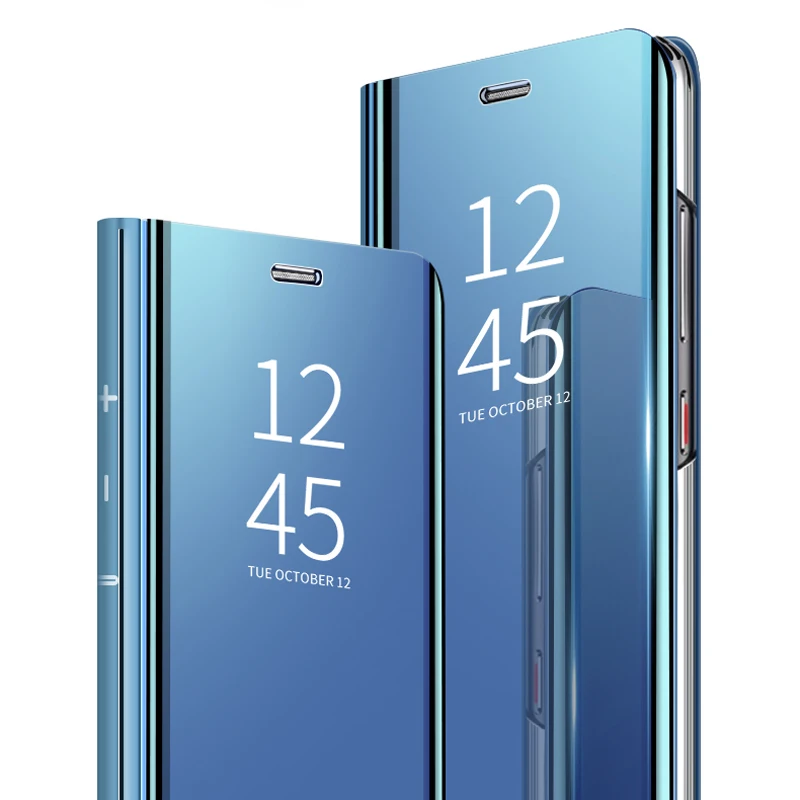 360 Роскошные Зеркало Смарт Флип Clear View чехол для samsung galary S9 S9Plus плакировкой