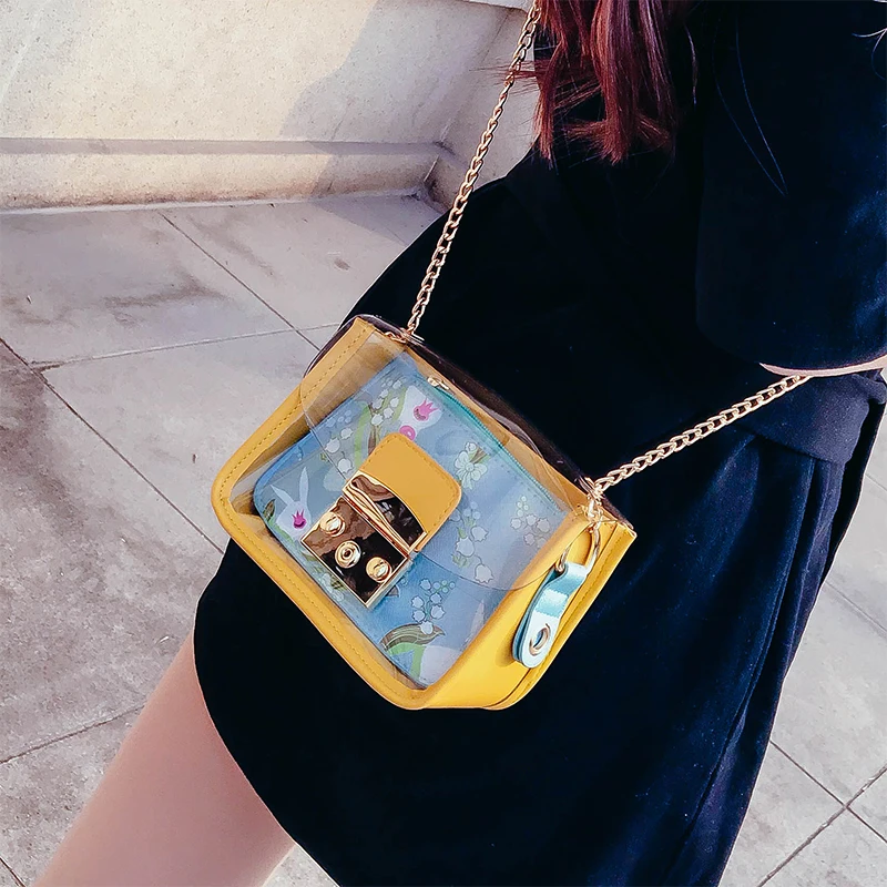 Прозрачная желеобразная мини сумка 2019 модная новая качественная женская