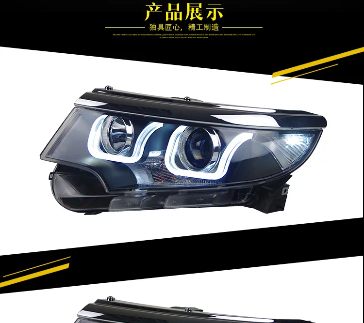 АКД Автомобиль Стайлинг фара для Ford Edge фары 2012- Edge светодиодный фары DRL H7 D2H Hid вариант Ангел глаз биксеноновые фары