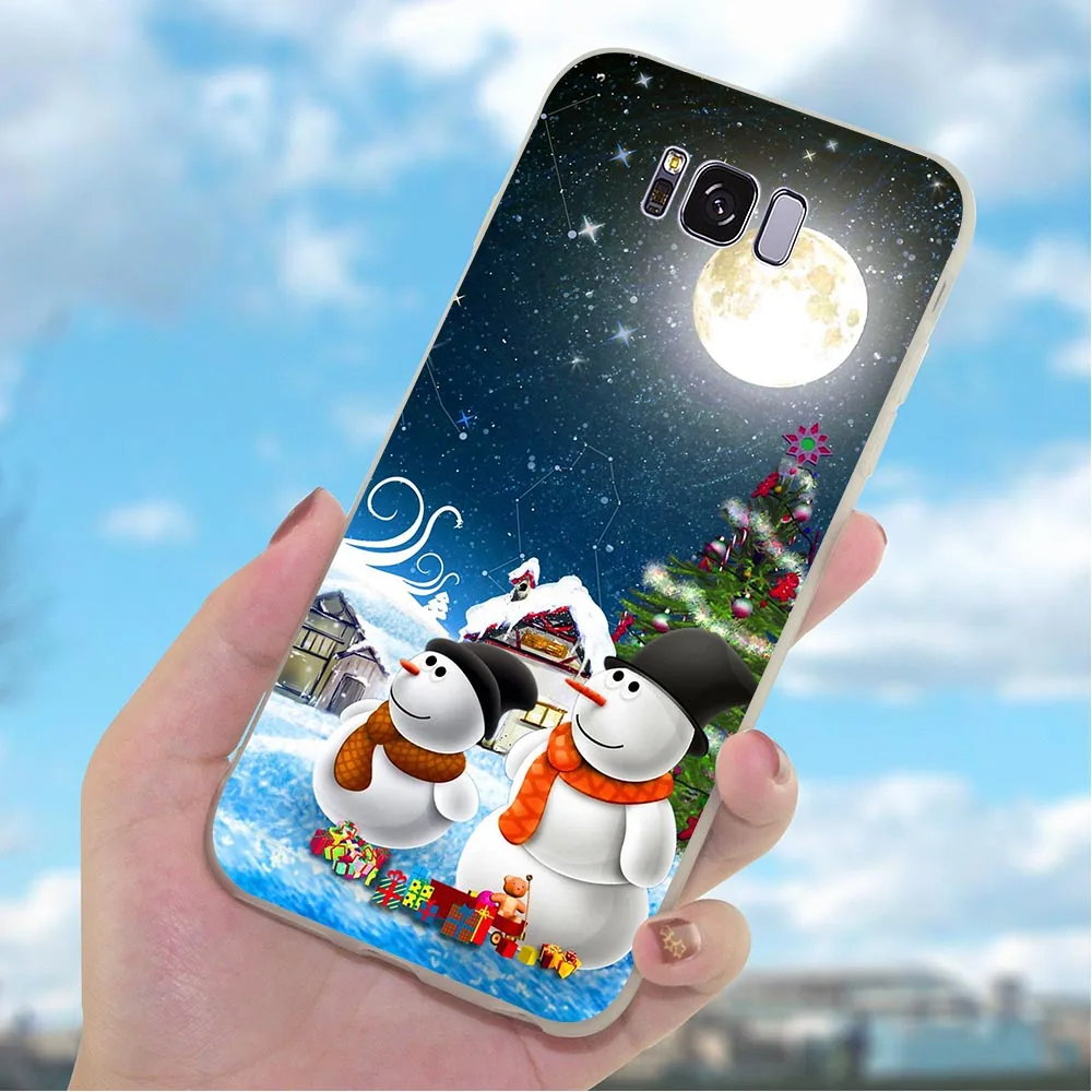 Мягкий ТПУ Рождественский чехол для телефона из Galaxy Samsung S10 Plus S7 Edge M10 M20 M30 S6 S8 S9 S10e