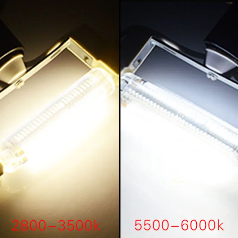 Led R7S светильник 7 Вт 15 Вт 78 мм 118 мм силикон R7S Светодиодная лампа SMD2835 220 В 110 в 120 В лампада Led замена галогенный прожектор светильник