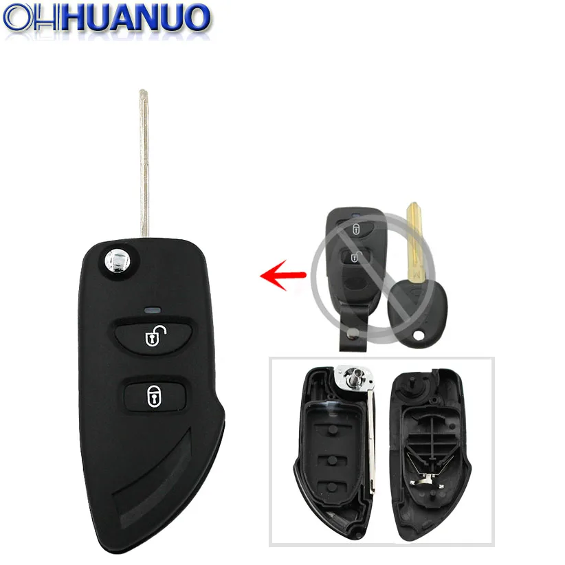 2 кнопки дистанционного ключа автомобиля Складной Корпус Ключа брелка для Hyundai