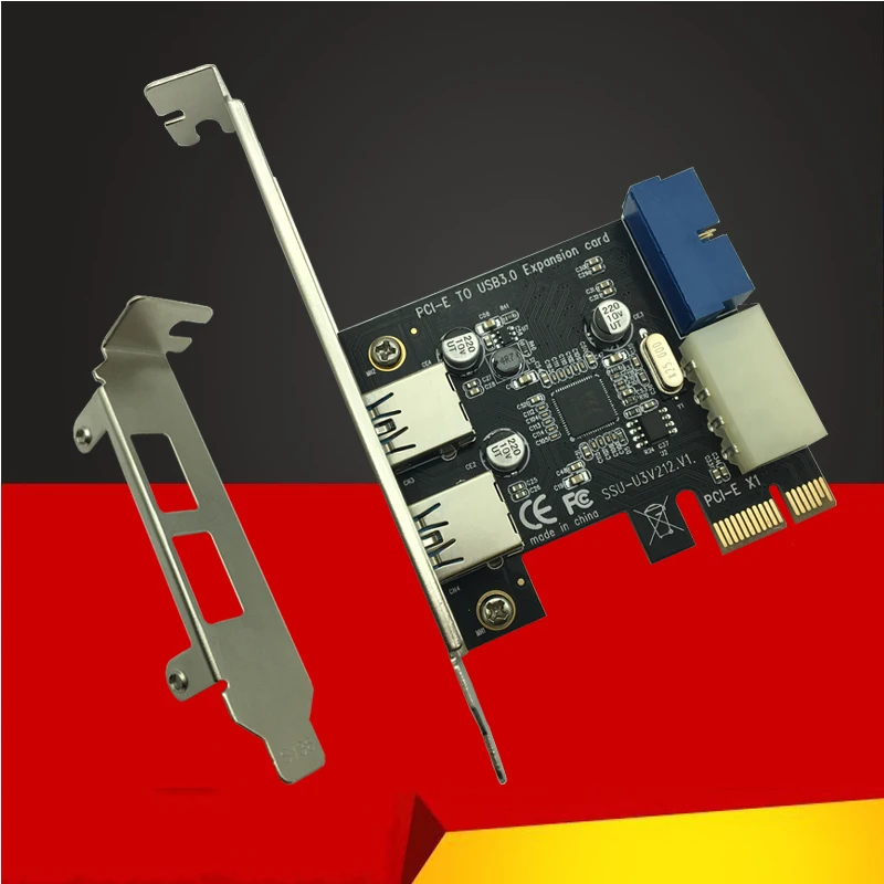 Новая плата расширения USB 3 0 PCI-E внешний 2-портовый концентратор внутренний