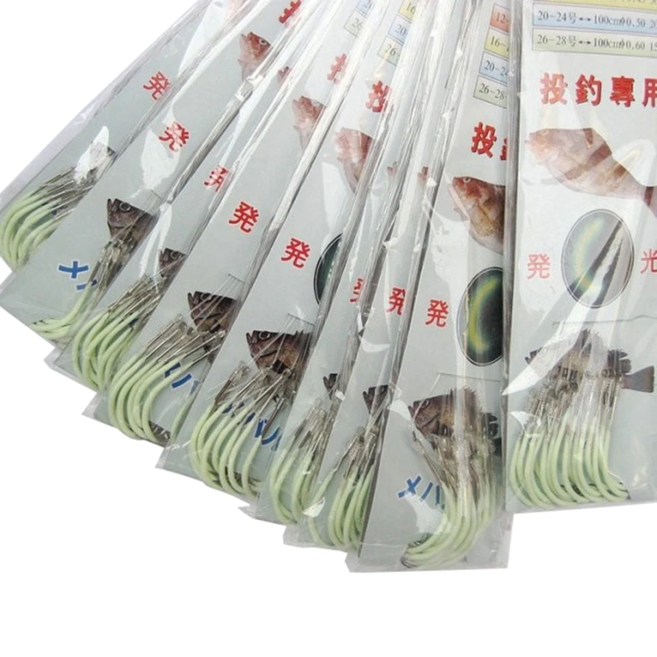 Luminous рыболовный крючок 12-30 # колючей крючки Pesca Рыбная ловля Рыбалка снасти