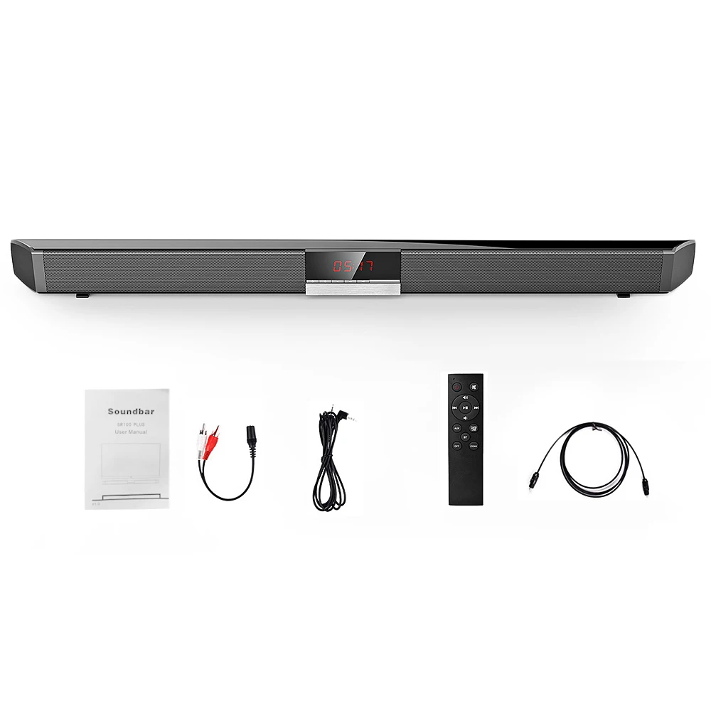 Новый Shunpad S R100 беспроводной Bluetooth Саундбар стерео динамик с светодиодный дисплей