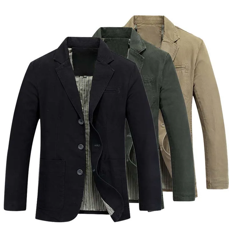 Осенне весенняя модная новинка бренд блейзер мужские костюмы Хлопок Slim Fit