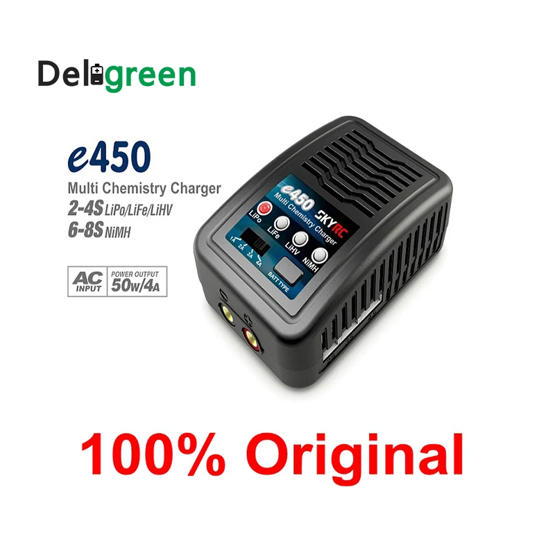 Многохимическое балансирующее зарядное устройство Deligreen SKYRC e450 2S 3S 4SLiPo LiFe LiHV 6S до