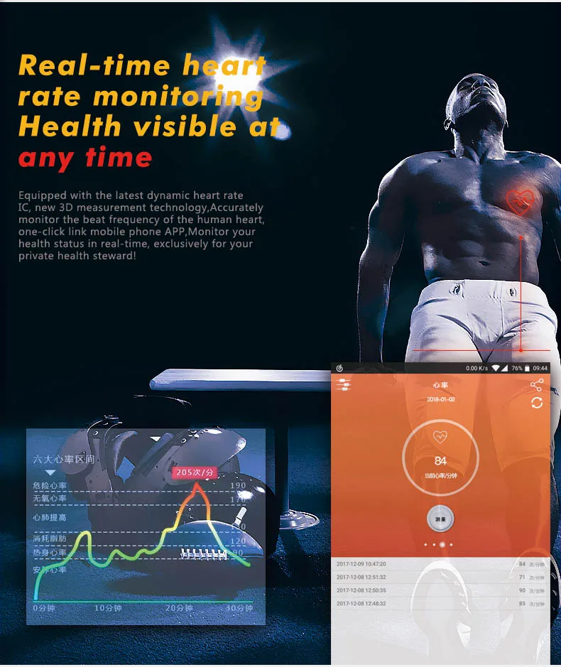 S20 Color Screen Smart Sport Bracelet Heart Rate Fitness Tracker Wristband Blood Pressure Watch for iPhone Android Samsung | Электроника