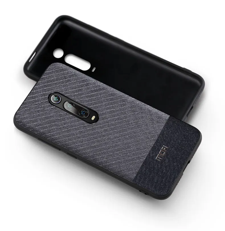 Чехол для Xiaomi Redmi K20 Pro, чехол Mofi для Xiaomi Redmi K20, чехол темного цвета, деловой стиль, ручная работа, ткань