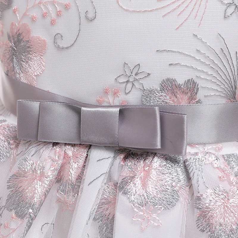Summer 4 To 13 Years Girls Embroidery Wedding Party Dress Kid Baby Birthday Belle Elegant Princess Dresses Fille Costume Baptism | Детская