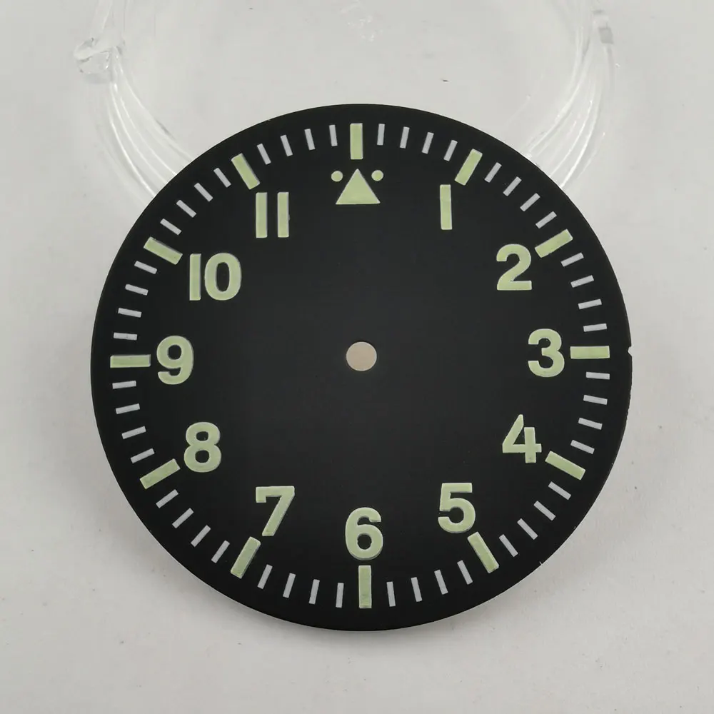 

35.5mm black sterial dial luminous Watch Dial fit for Miyota 8215 821A Mingzhu 2813 Automatic movement-BP13