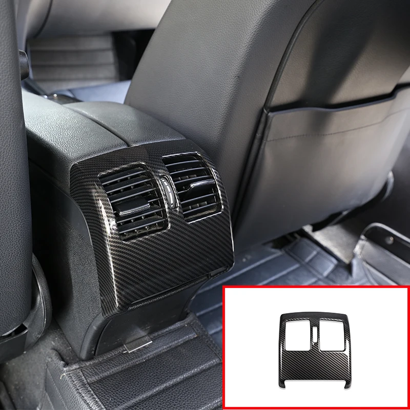 

Углеродное волокно для Mercedes Benz C Class W204 2008-2013 ABS Автомобильный Вентилятор заднего кондиционера декоративная рамка отделка Аксессуары