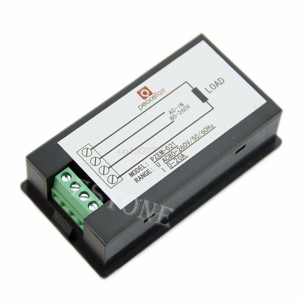 Цифровой вольтметр с ЖК дисплеем амперметр AC 80 260V 20A|Измерители мощности| |