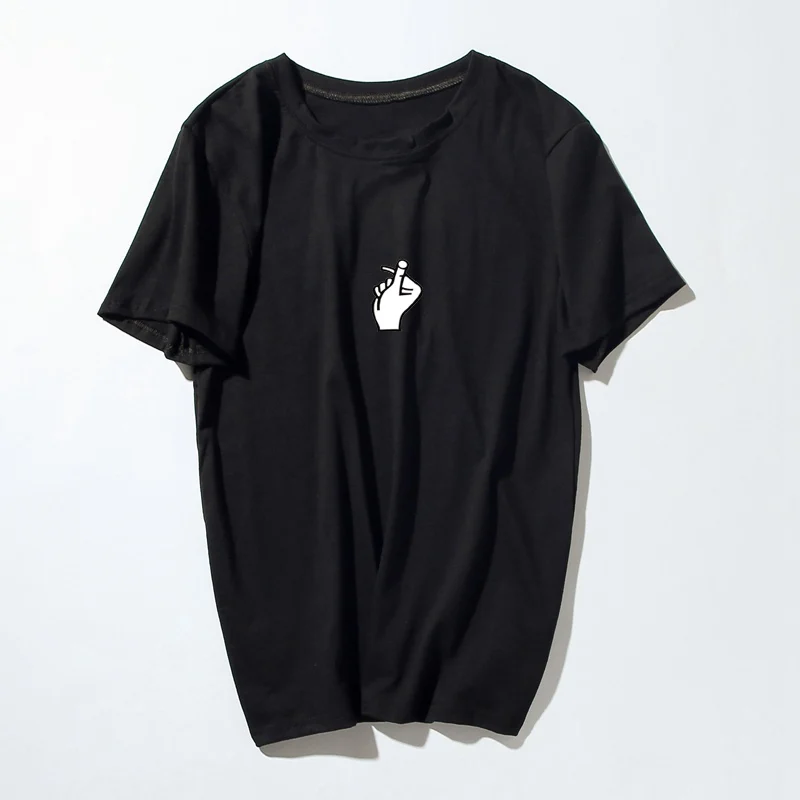 

Футболка женская с графическим жестом, лето 2018, забавная футболка в стиле Харадзюку, хип-хоп, хипстерская Женская футболка унисекс для пар