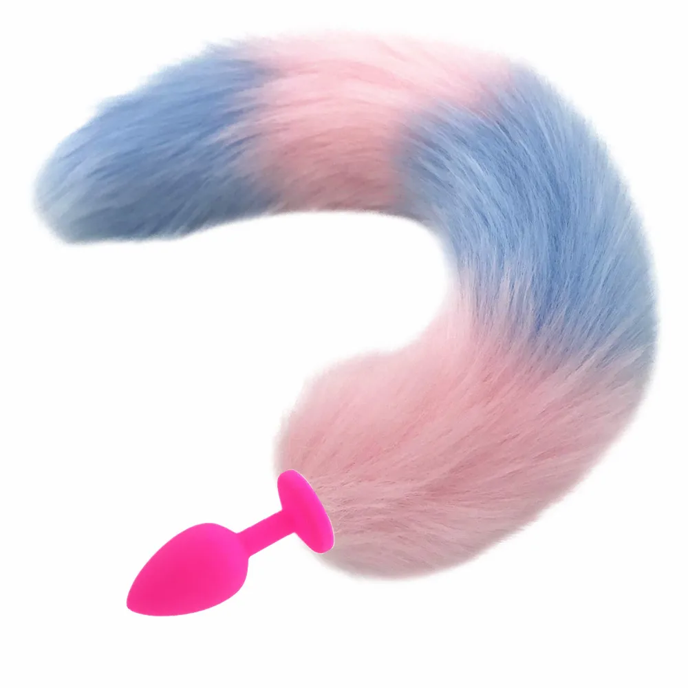Металлическая Анальная пробка маленького размера с хвостом кролика силиконовая