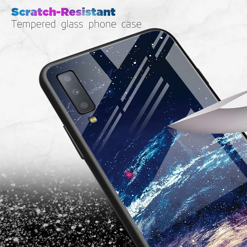 Роскошный защитный чехол из закаленного стекла для samsung Galaxy S10 Plus S10e S9 S8 Note 8 9 10 Plus A7 A70