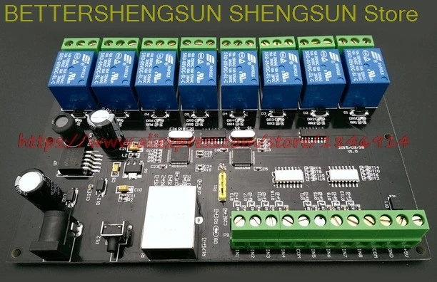 

Free shipping 8 way network relay Ethernet /IP relay TCP/8 MODBUS into 8 out of the switch amount of PLC delay