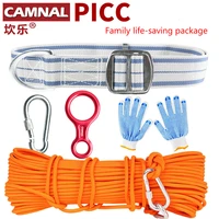 camnal outdoor family emergency reserve lifeline fire rope fire escape rope safety rope set descent device rope 10m 100m