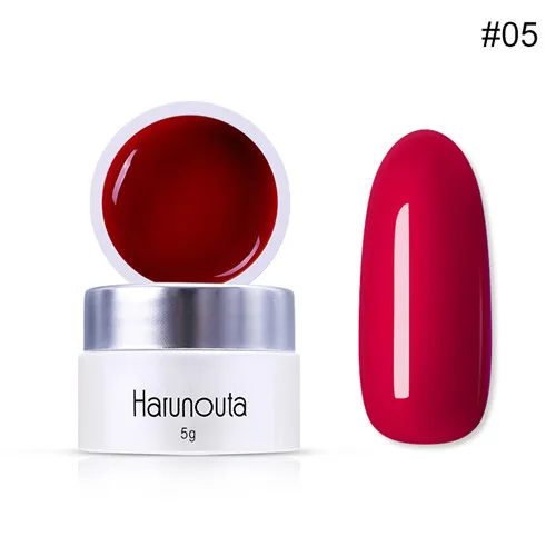 Red05 Harunouta гель для звездной живописи 49 цветов 5 г чистый лак гель для дизайна ногтей салон замочить от УФ светодиодный рисунок «сделай сам» гель - Цвет: Red05