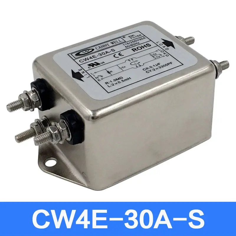 GZLOZONE 1 шт. CW4E анти-помех EMI Мощность фильтр очиститель 10/20 Вт 30 40A L11-2 | Электроника